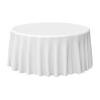 MANQILE White Satin Tablecloth, 145 × 335 cm, Round, Solid Color view 1