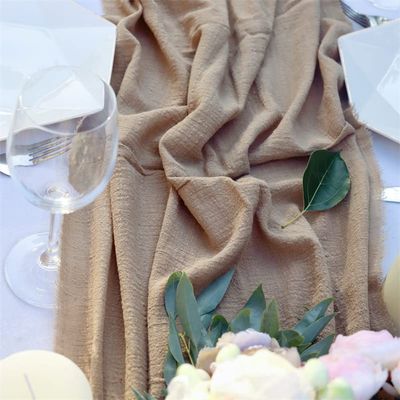 PTNKUIIY 6-Pack Linen Fabric Napkins, 42 x 42 cm, Brown