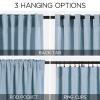 Nanspring Blue Semi-Sheer Linen Blend Curtains, 84 in. Long view 3