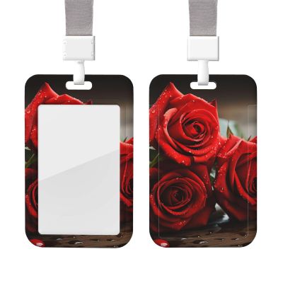 Rose ID Badge Holder with Lanyard
