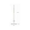 Flat Floor Mop with 3 Gray Microfiber Cloths view 2