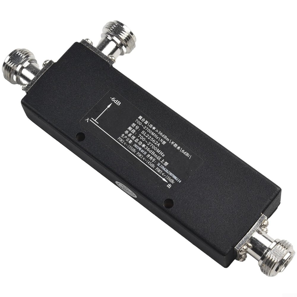 HpLive RF Directional Coupler, N-Type Female, 800–2500 MHz, 200 W, 5–40 dB (6 dB)