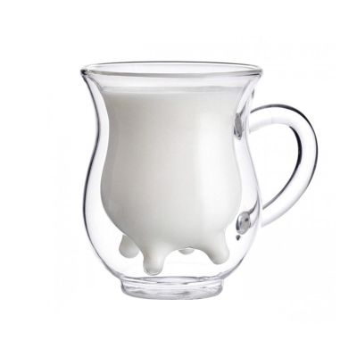 Soulnioi 250 ml Set of 2 Double-Wall Insulated Glass Cups for Espresso, Coffee, Tea, Milk, and Juice