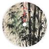 Bamboo Print Knitted Christmas Tree Skirt with Pom-Pom Trim view 1
