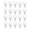 MISNODE 20-Pack Hollow Design Binder Clips, Decorative Metal Paper Clips, Silver view 1