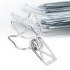 MISNODE 20-Pack Hollow Design Binder Clips, Decorative Metal Paper Clips, Silver view 2