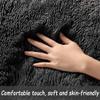Treer Plush Modern Checked Rug, Soft Non-Slip Area Rug for Living Room, Bedroom, Kids' Room and Kitchen, 40 x 60 cm, Coffee Wave view 3