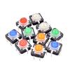 FACSER 5-Piece 12 x 12 mm Illuminated Tactile Micro Pushbutton Switch, Momentary Reset, Red view 3