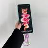 Fashion Crossbody Lanyard Case for Samsung Galaxy Z Flip 3/4/5, Rose Red view 3