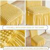 Green 3D Popcorn Fabric Dining Chair Covers with Long Ruffle Skirt, 2-Piece view 4