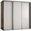 MEBLE KRYSPOL Davos 1 160 3-Door Sliding Wardrobe, 235.2 x 160 x 60 cm, Black/White/Silver view 1