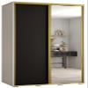 Davos 3-Door Wardrobe with Mirror, 2 Sliding Doors view 1