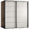 MEBLE KRYSPOL Davos 4 100 Wardrobe with Two Sliding Doors, 235.2 x 100 x 60 cm, Black/White/Silver view 1
