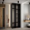 MEBLE KRYSPOL Davos 4 100 Wardrobe with Two Sliding Doors, 235.2 x 100 x 60 cm, Black/White/Silver view 3