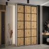 MEBLE KRYSPOL Davos 4 150 3-Door Sliding Wardrobe, White Artisan Black view 2