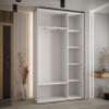 MEBLE KRYSPOL Davos 4 150 3-Door Sliding Wardrobe, White Artisan Black view 3