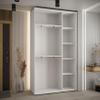 MEBLE KRYSPOL Davos 4 150 3-Door Sliding Wardrobe, White Artisan Black view 4