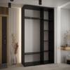 MEBLE KRYSPOL Davos 10 150 Bedroom Wardrobe with Three Sliding Doors, 235.2 x 150 x 45 cm, Black Artisan/Black view 3