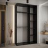 MEBLE KRYSPOL Davos 10 150 Bedroom Wardrobe with Three Sliding Doors, 235.2 x 150 x 45 cm, Black Artisan/Black view 4