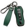 HIBEYO Key Fob Case for Porsche 911, 971, 9YA, Macan, Taycan, Boxster and Panamera, Black/Green view 1