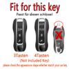 HIBEYO Key Fob Case for Porsche 911, 971, 9YA, Macan, Taycan, Boxster and Panamera, Black/Green view 2