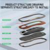 HIBEYO Key Fob Case for Porsche 911, 971, 9YA, Macan, Taycan, Boxster and Panamera, Black/Green view 3