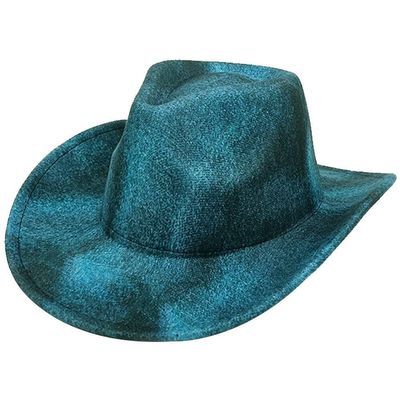 Fopytu Adult Cowboy Hat with Blended-Color Brim, Outdoor Sunproof Party Hat for Men and Women