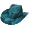 Fopytu Adult Cowboy Hat with Blended-Color Brim, Outdoor Sunproof Party Hat for Men and Women view 1