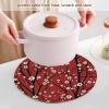 3-Piece Woven Trivet Set for Hot Dishes, 15 in, Cherry Blossom Pattern view 4