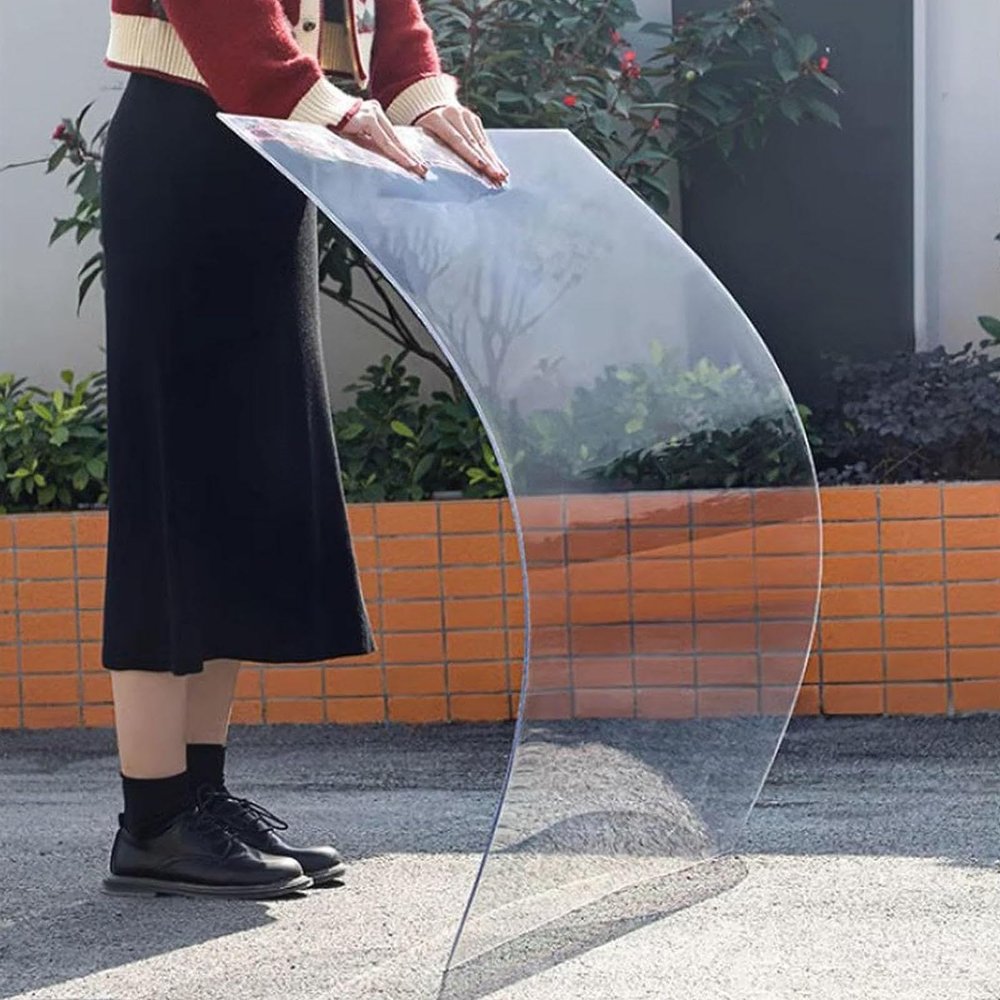 1 mm Polycarbonate Replacement Roofing Sheets for Greenhouses, Transparent and Flexible, 1.225 m (4 × 16.4 ft)