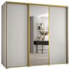 Davos 3-Door Sliding Wardrobe with Mirror view 1