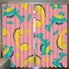 XPINGO 3D Dinosaur Curtains, 2-Pack, W 220 x H 215 cm, Blackout Eyelet Panels view 2