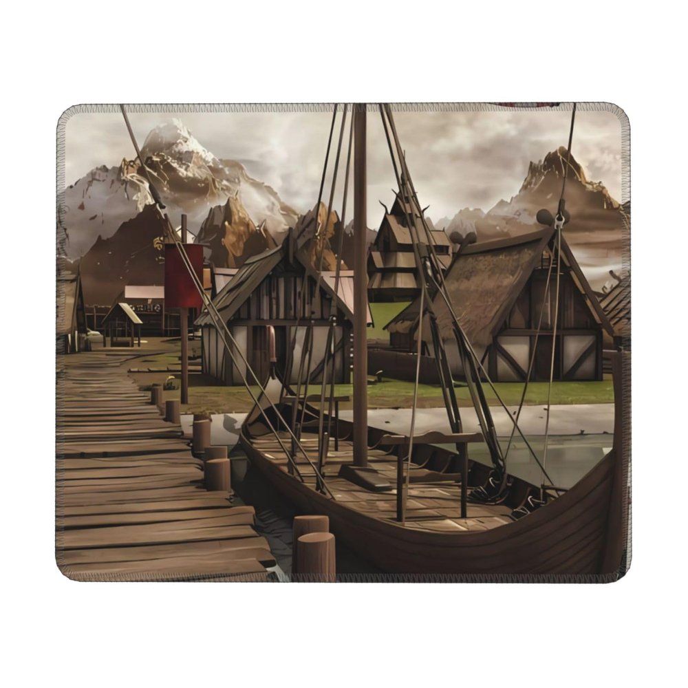 Viking Design Mouse Pad, 25.4 x 30.5 cm, Non-Slip Rubber Base, for Computer, Laptop, Office, and Home