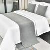 HONAKO Solid-Color Bed Runner, Grey, 50 x 210 cm view 1