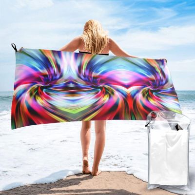 HAHAFU Colorful Tie-Dye Bath Towel, Quick-Drying, Personalized, Soft and Absorbent