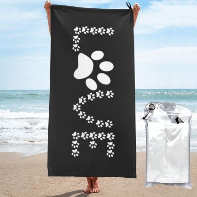 OPSREY Lover Dog Paw Printed Portable Quick-Dry Towel