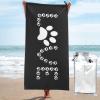 OPSREY Lover Dog Paw Printed Portable Quick-Dry Towel view 1