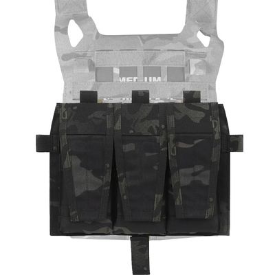 KLYso Tactical Vest Attachment for 3 M4 5.56 Magazines, Front Panel, Cordura, BCP