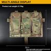 KLYso Tactical Vest Attachment for 3 M4 5.56 Magazines, Front Panel, Cordura, BCP view 2