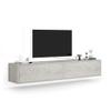 MOBILI FIVER Iacopo 1 Living Room Wall Unit, Concrete Gray, 208 x 42 x 36 cm, Made in Italy view 1