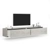 MOBILI FIVER Iacopo 1 Living Room Wall Unit, Concrete Gray, 208 x 42 x 36 cm, Made in Italy view 2