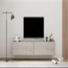 MOBILI FIVER Iacopo 1 Living Room Wall Unit, Concrete Gray, 208 x 42 x 36 cm, Made in Italy view 4