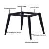 Metal Table Legs with Adjustable Floor Protectors view 4