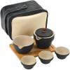 LeGDOr Travel Set, Black Ceramic, Quik Cup and Teapot view 1