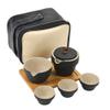 LeGDOr Travel Set, Black Ceramic, Quik Cup and Teapot view 2