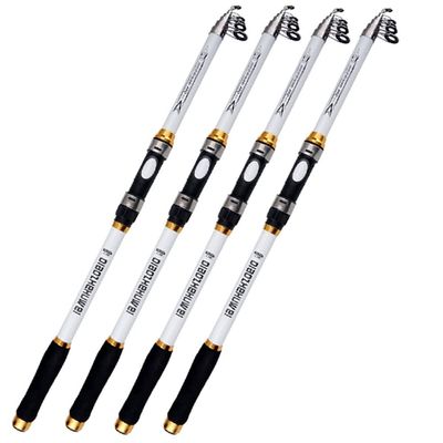 WEbjay Fishing Rod, FRP Carbon-Material Telescopic Spinning Rod, 2.1 m–3.6 m (Size: 2.7 m)