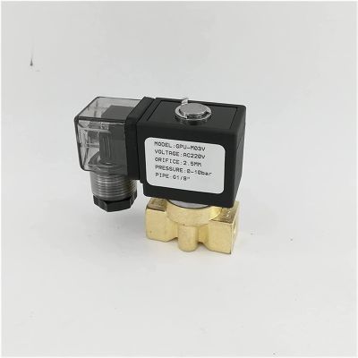 DC24V 2-Way Direct-Acting NC Brass G1/8-Inch Machine Steam Solenoid Valve, FKM Seal, 2.5 mm Orifice (Size: DC 12V)