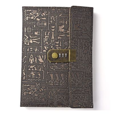 DUNSBY Lockable Notebook, B5, 200 Pages, European Retro Journal