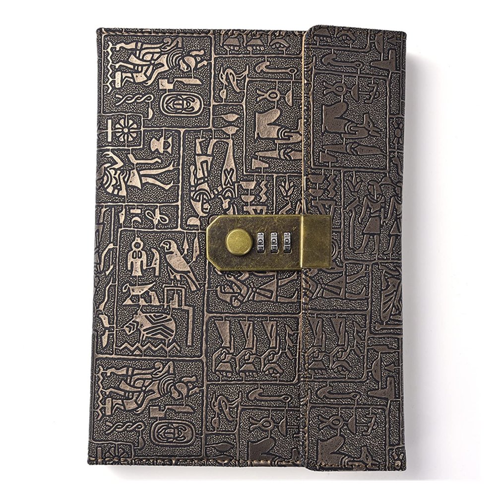 DUNSBY Lockable Notebook, B5, 200 Pages, European Retro Journal