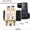 JCAKES 4V210-08 Pneumatic Solenoid Valve, AC110V, with 4mm Fittings view 4